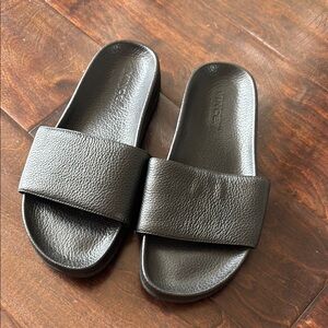 Black Slide Sandals